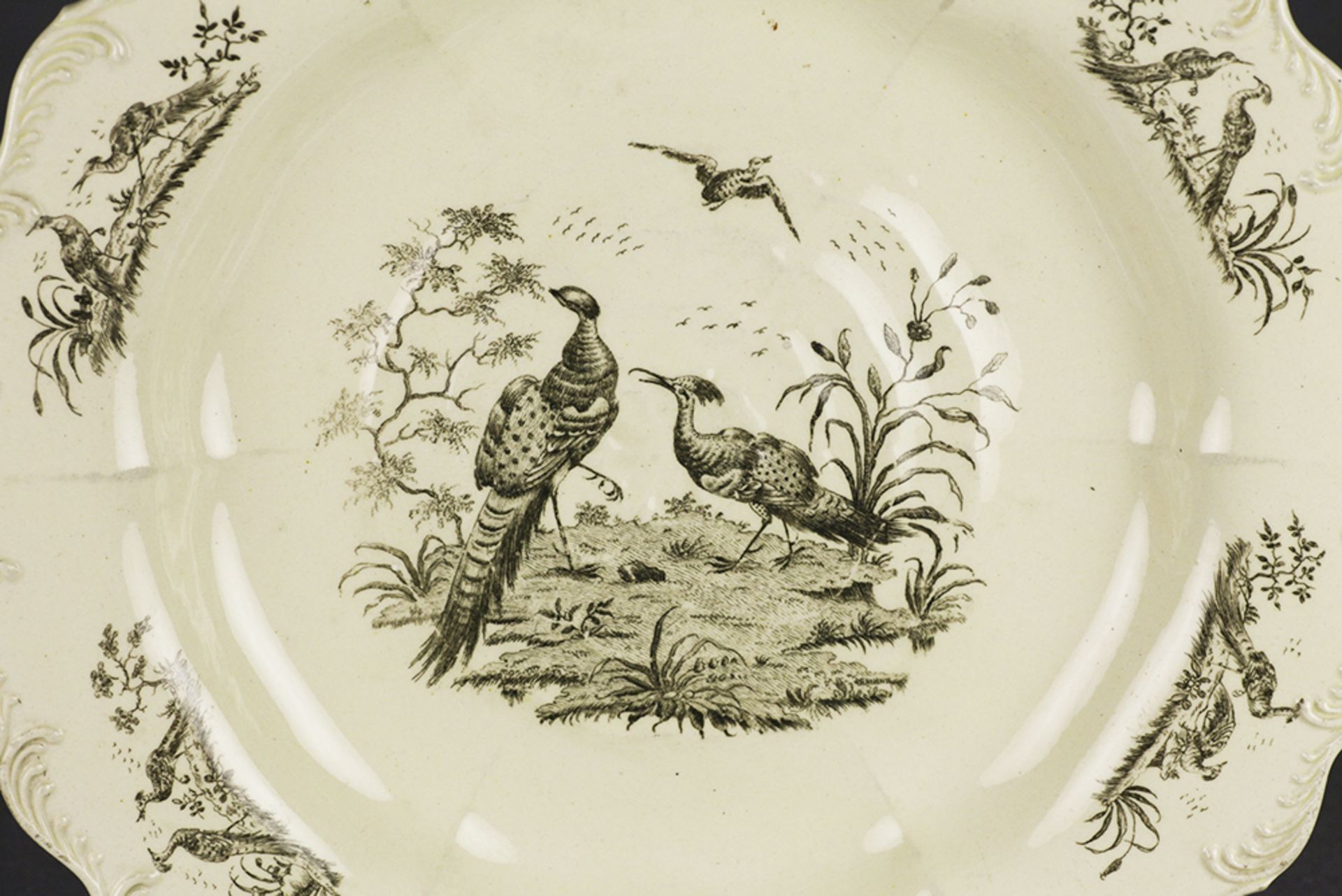 ANTIQUE WEDGWOOD CREAMWARE PLATE LIVERPOOL BIRD DESIGN 18TH - Image 7 of 11