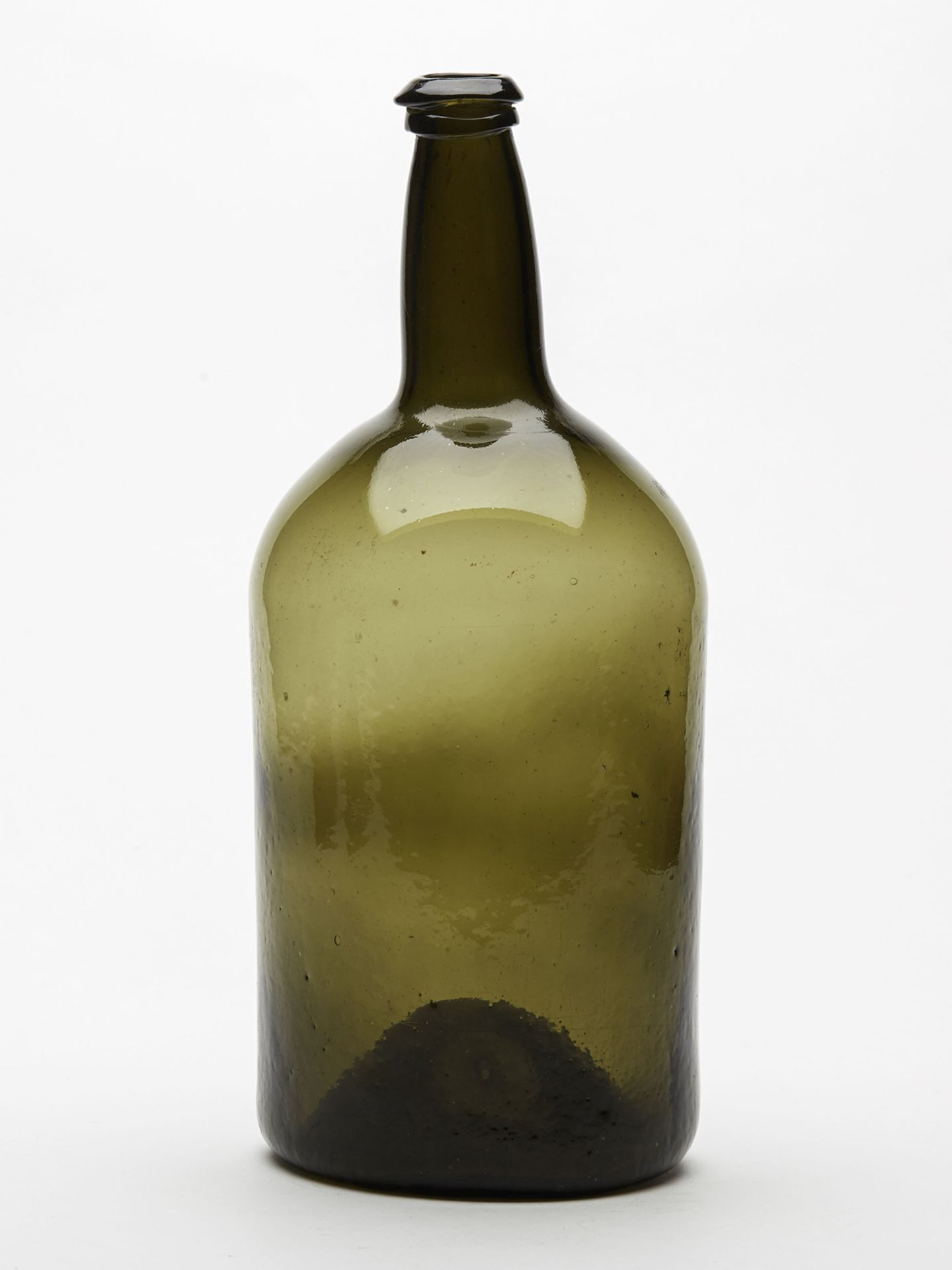 FINE LARGE ANTIQUE GREEN GLASS WINE BOTTLE c.1800 - Image 3 of 7