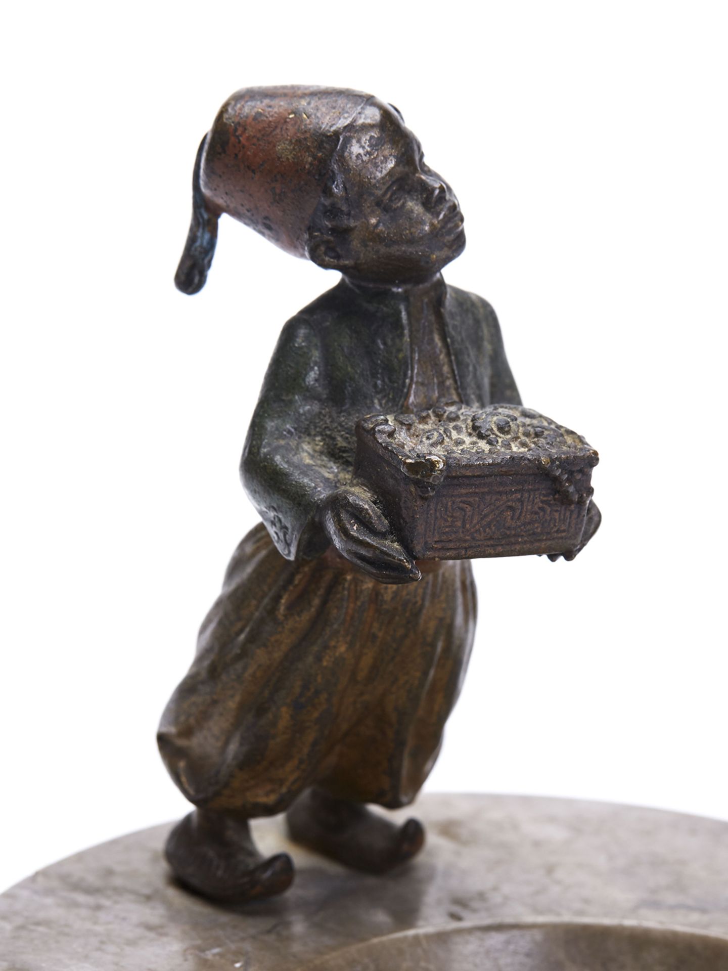 AUSTRIAN COLD PAINTED BRONZE FIGURAL ASHTRAY c.1900 - Image 6 of 7