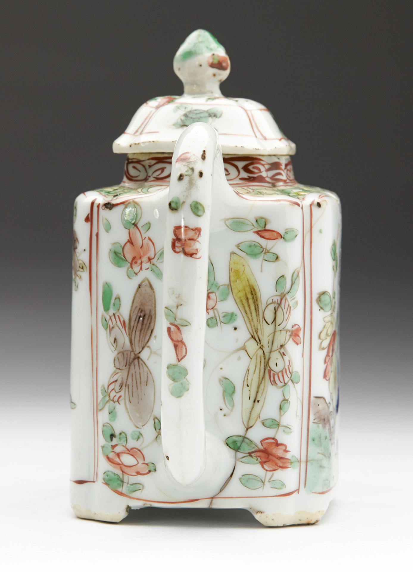 Antique Chinese Kangxi Polychrome Lidded Teapot 1662-1722 - Image 2 of 12