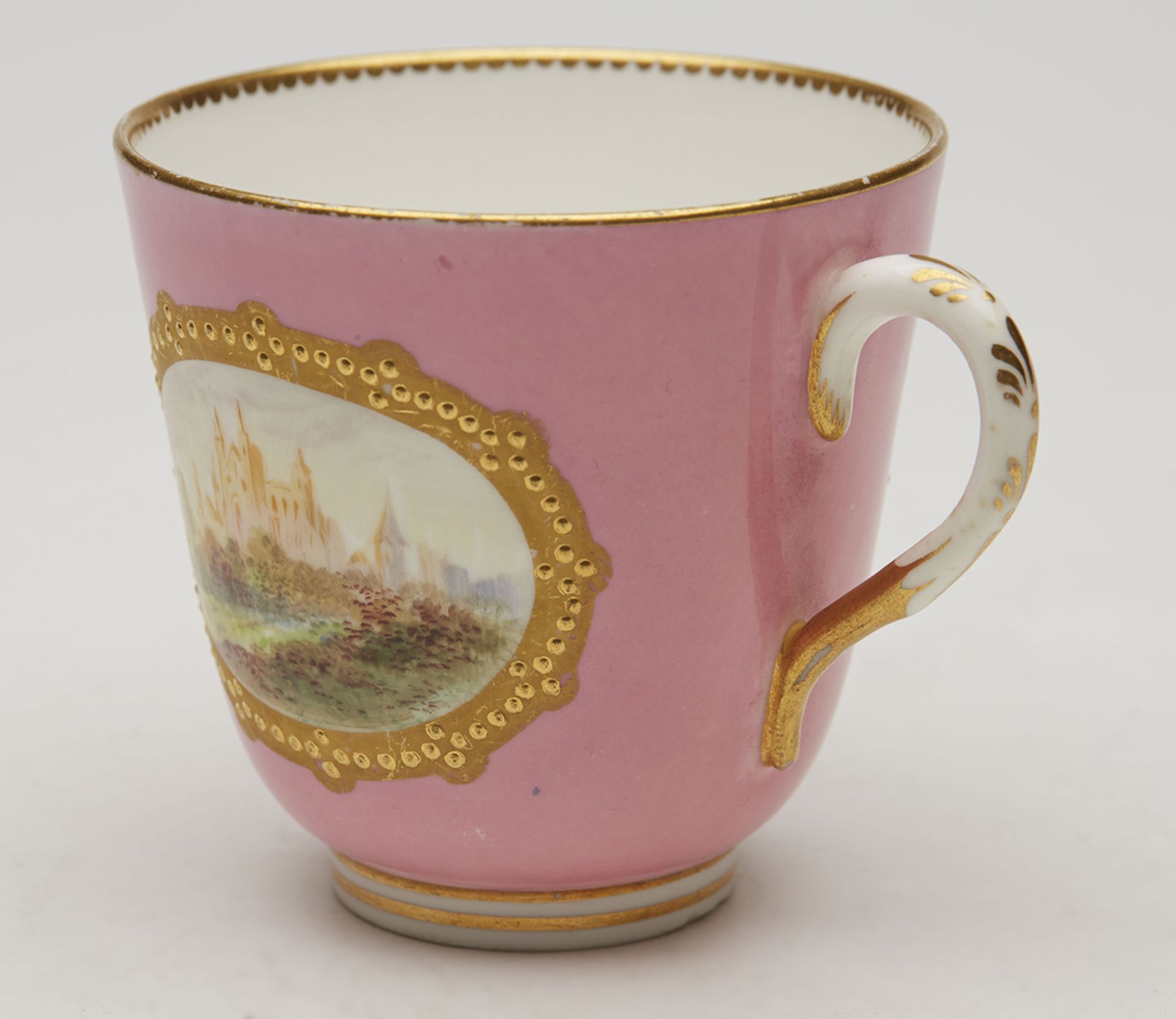 ANTIQUE PORCELAIN IMPRESSIONIST PAINTED CABINET CUP 19TH C. - Image 5 of 7