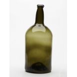 FINE LARGE ANTIQUE GREEN GLASS WINE BOTTLE c.1800