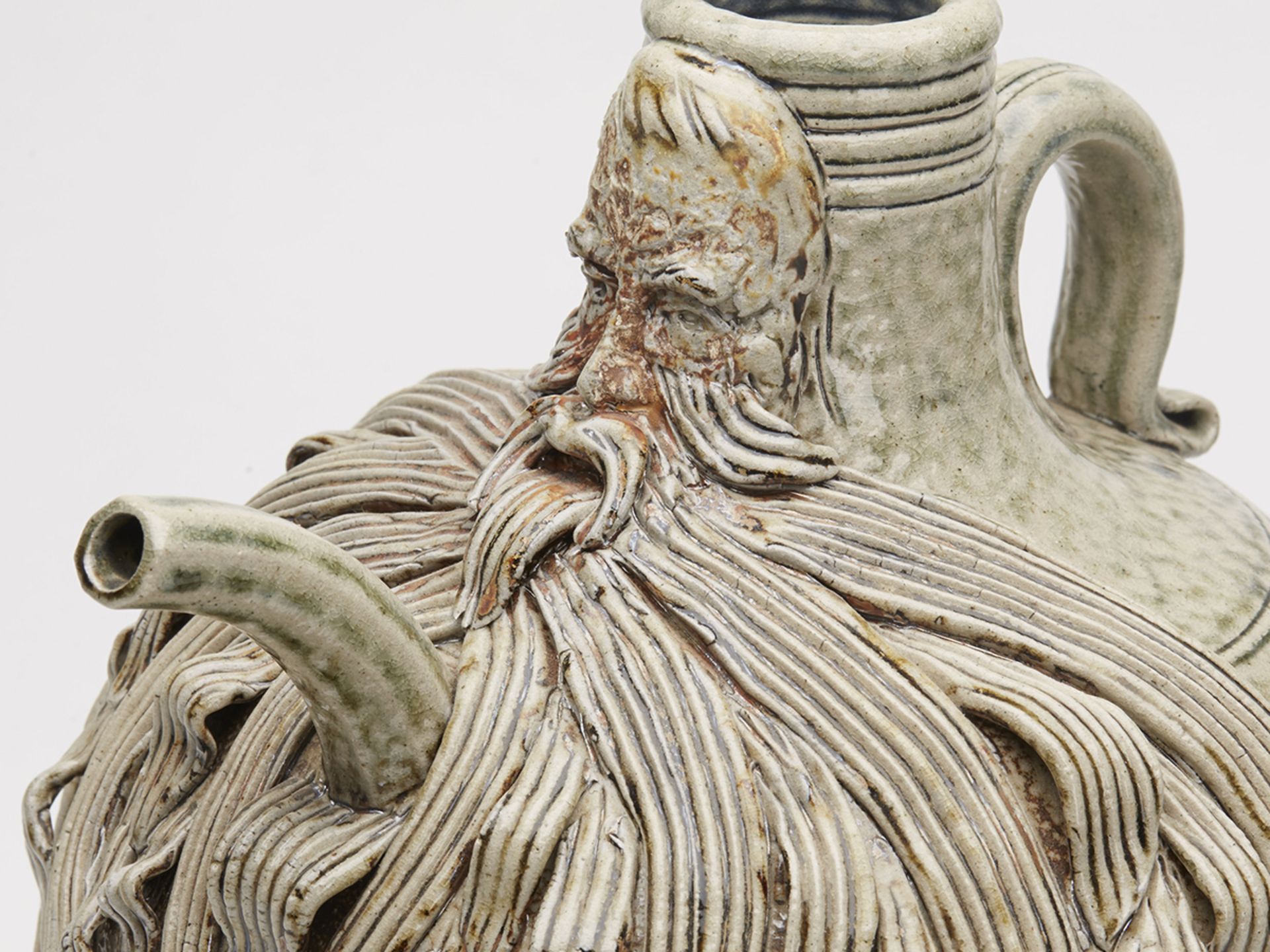 SALT-GLAZED STUDIO POTTERY BELLARMINE PETER MEANLEY 2010 - Image 7 of 9