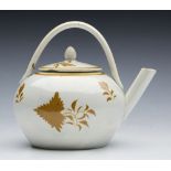 ANTIQUE PEARLWARE MINIATURE TEAPOT 18/19TH C.