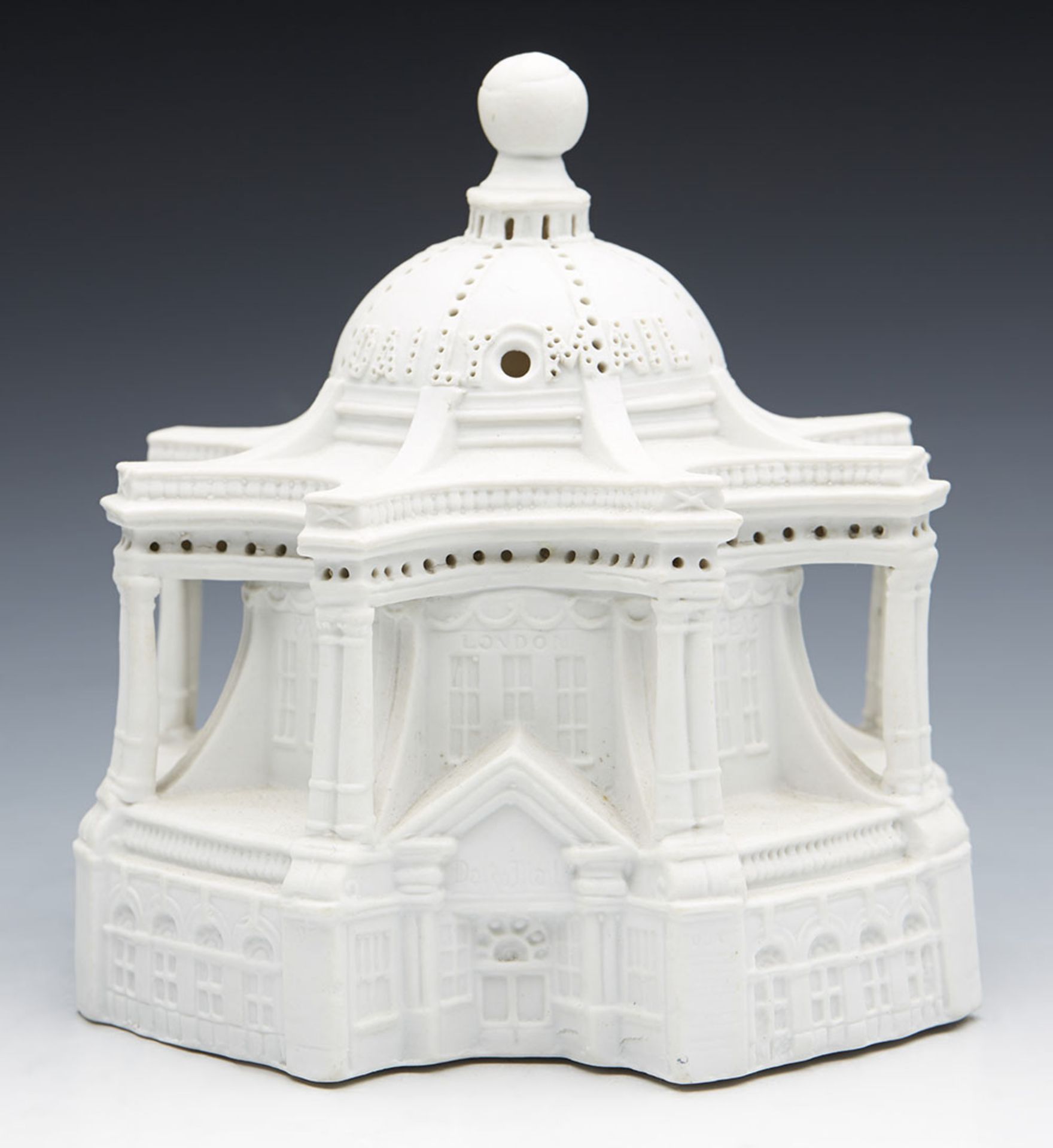 ANTIQUE PARIAN DAILY MAIL PAVILION NIGHT LIGHT c.1896