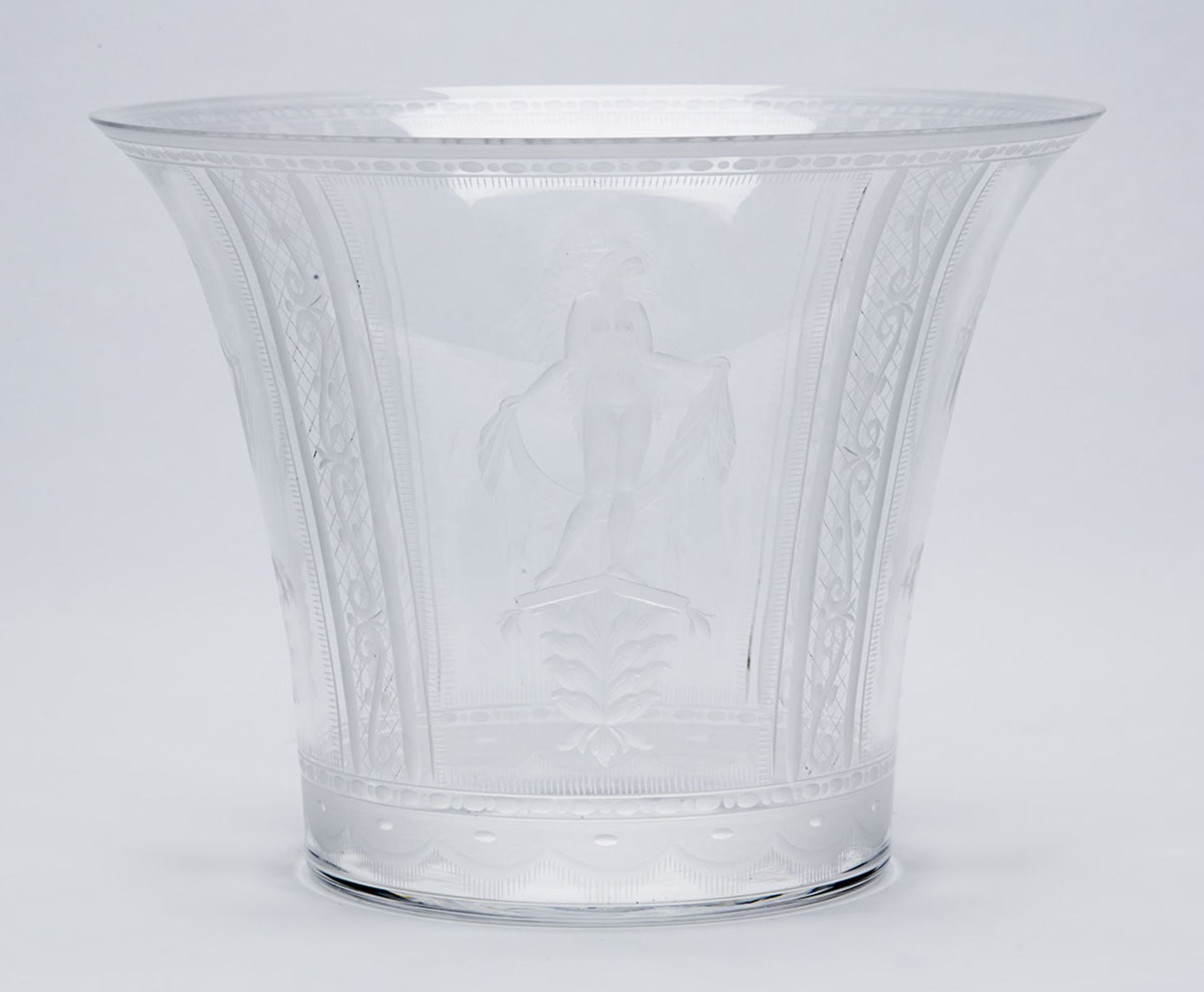 SWEDISH ORREFORS ART GLASS BOWL SIMON GATE c.1918 - Image 3 of 7