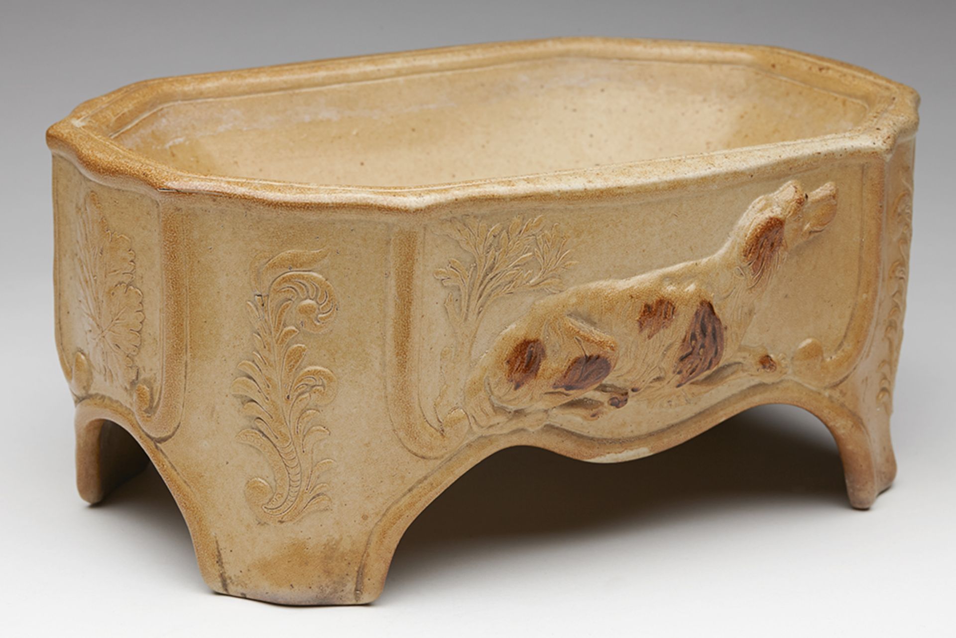 ANTIQUE BRAMPTON SALT GLAZED DOG BOWL C.1850 - Image 11 of 12