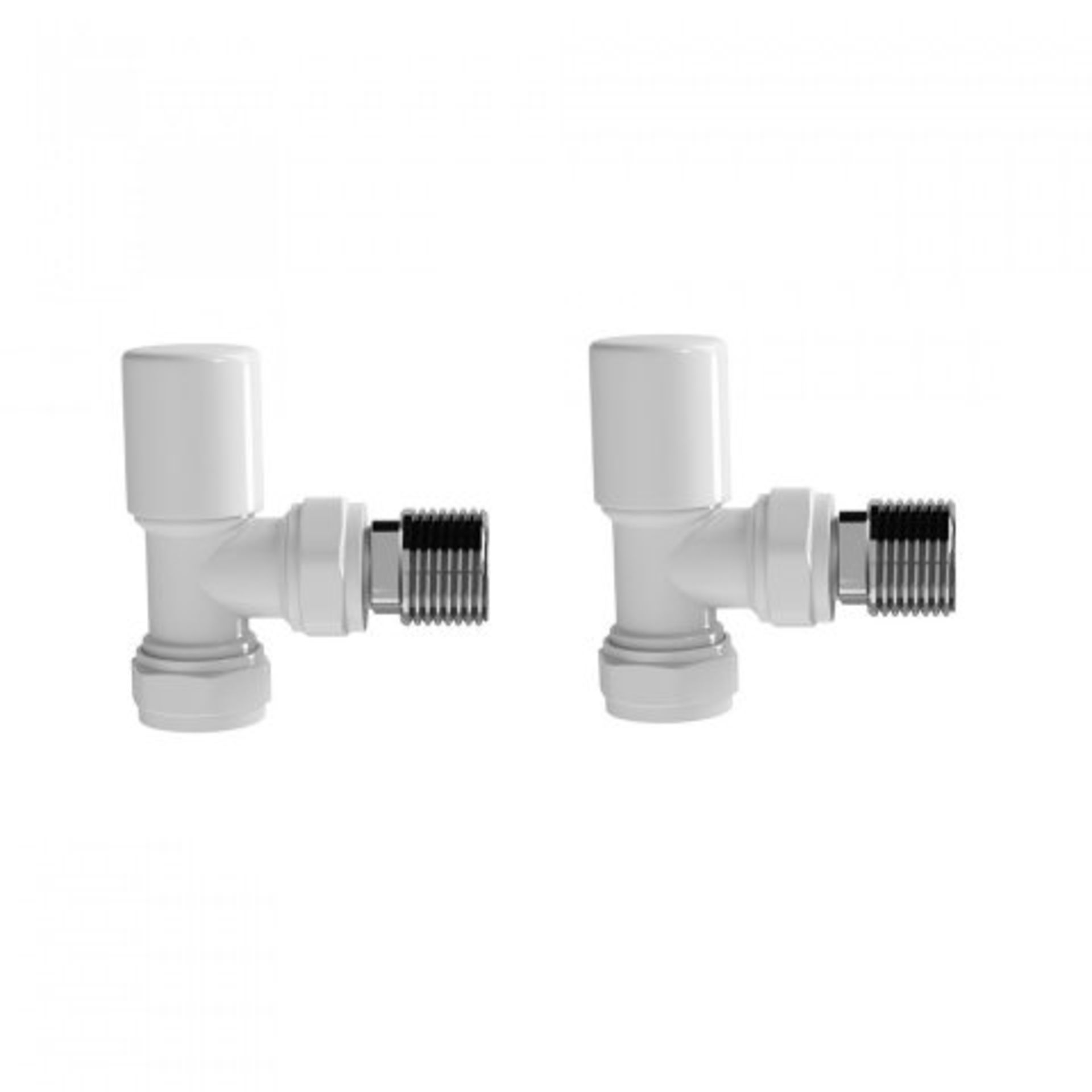 (AA43) 15mm Standard Connection Angled Gloss White Radiator Valves Made of solid brass, our Angled