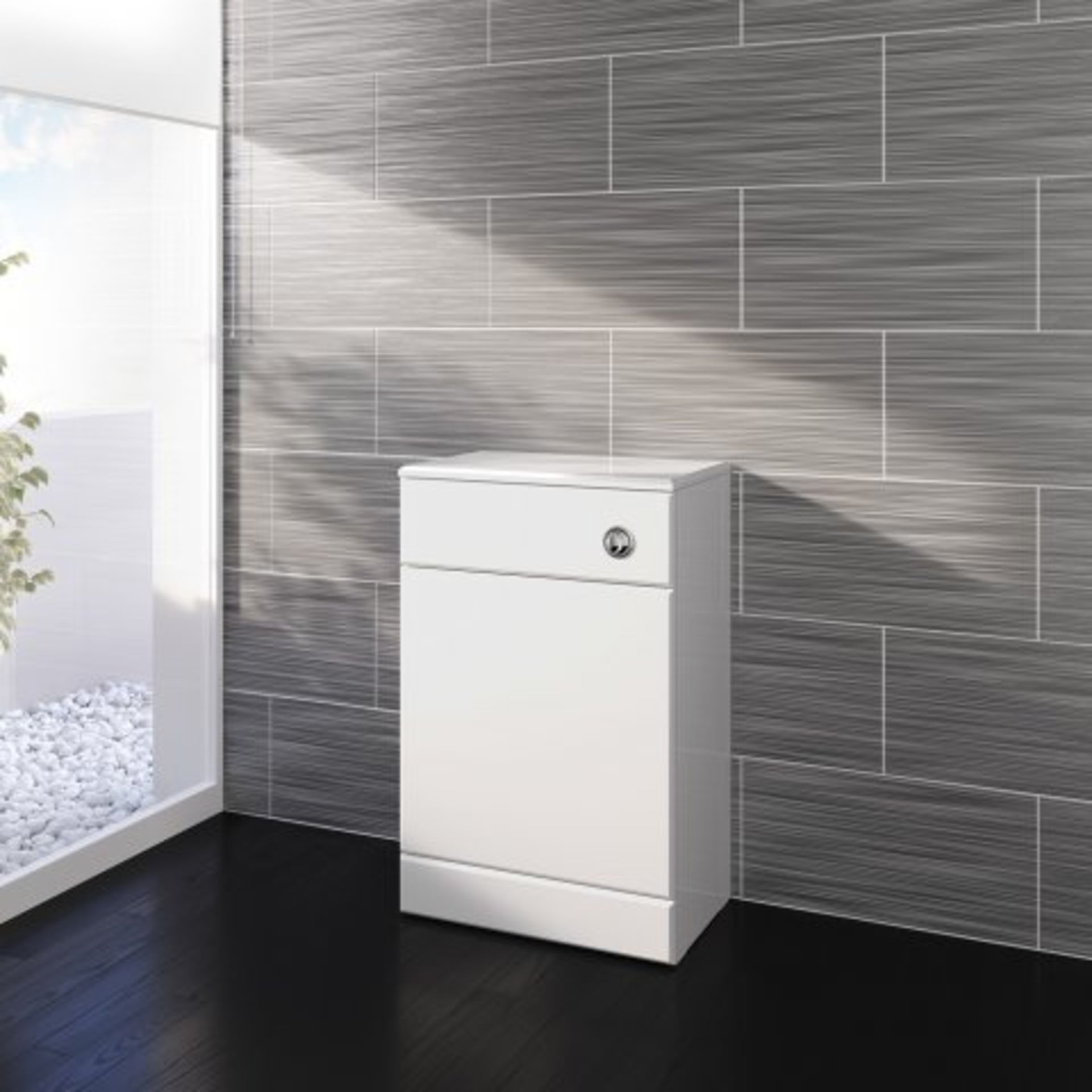 (AA19) 500x300mm Quartz Gloss White Back To Wall Toilet Unit. RRP £143.99. This beautifully produced - Image 2 of 3