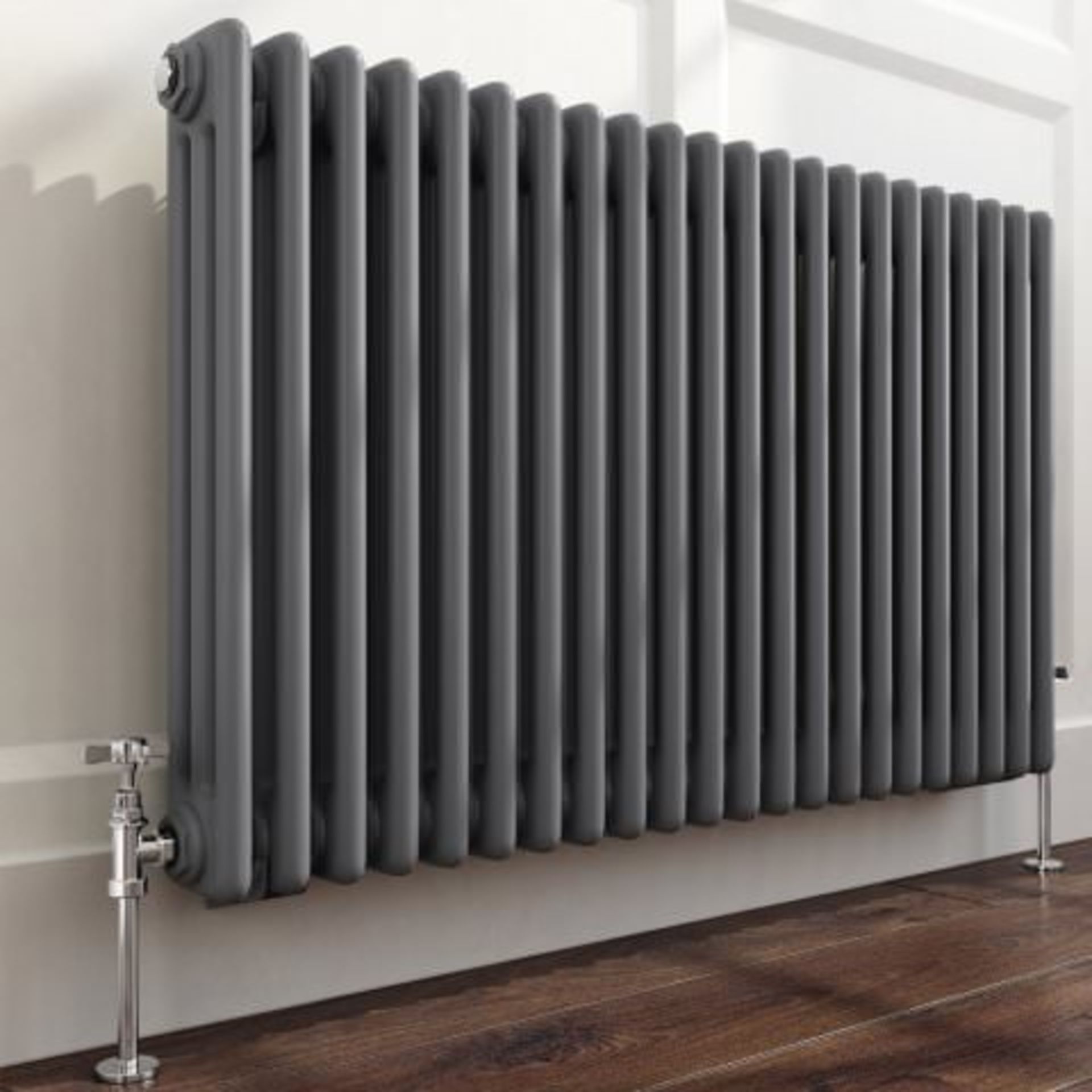 (AA3) 600x999mm Anthracite Triple Panel Horizontal Colosseum Radiator - Roma Premium. RRP £574.99. - Image 2 of 4