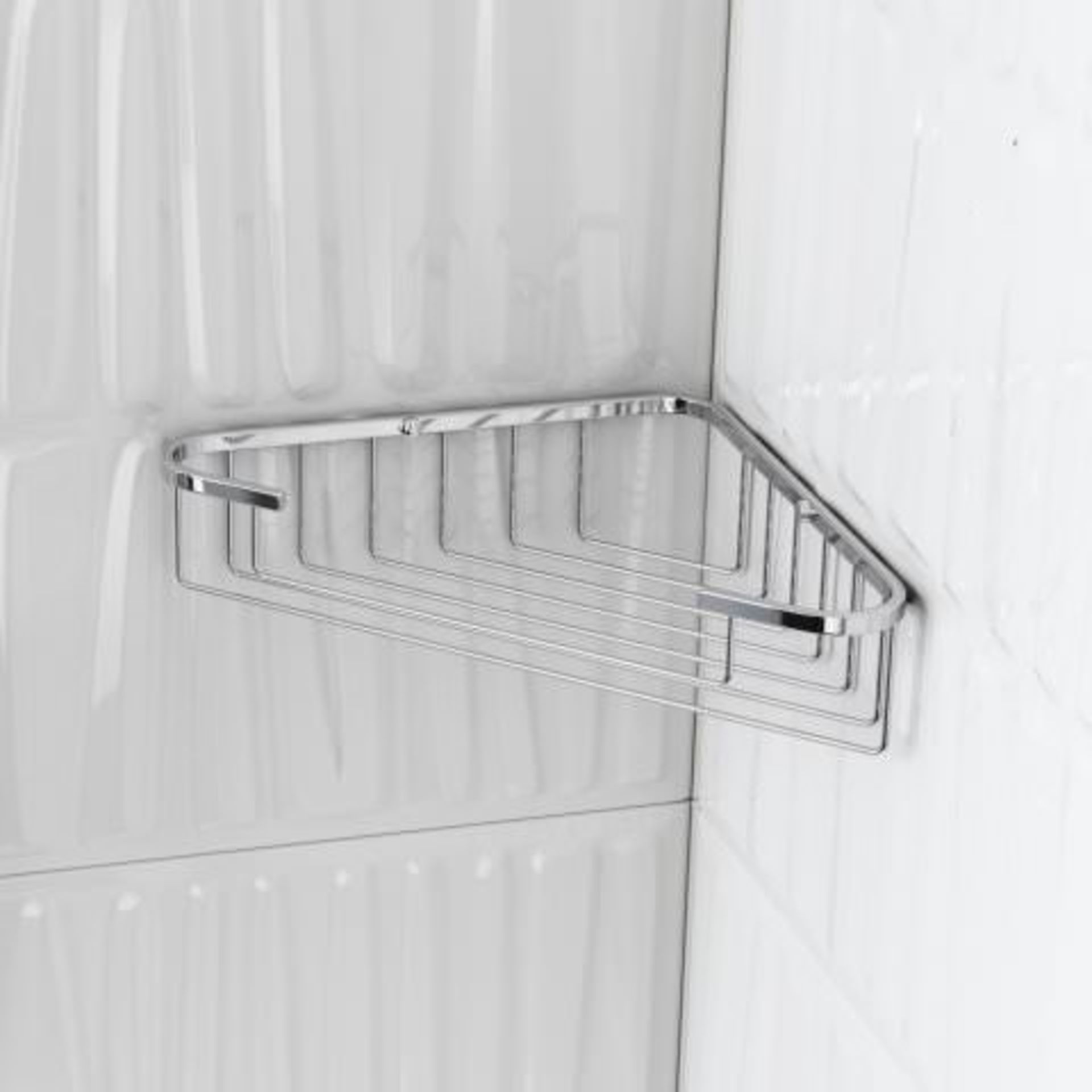 (AA39) Corner Shower Basket Make the most of space in your shower with our range of corner shower