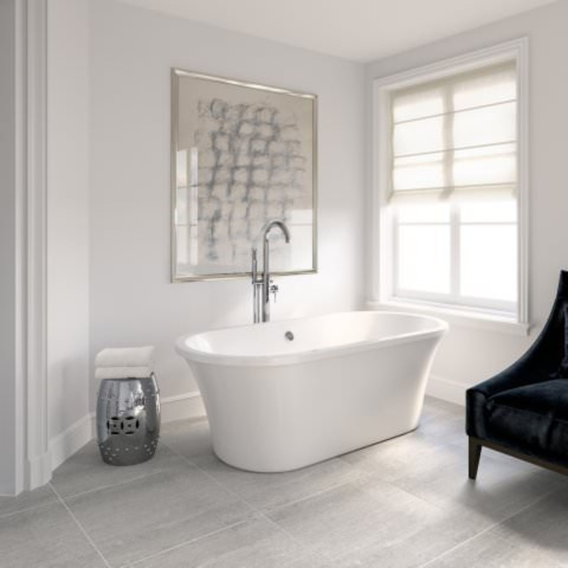 (AA11) 1700mm x 800mm Kate Freestanding Bath - Large Showcasing contemporary clean lines for a - Image 4 of 4