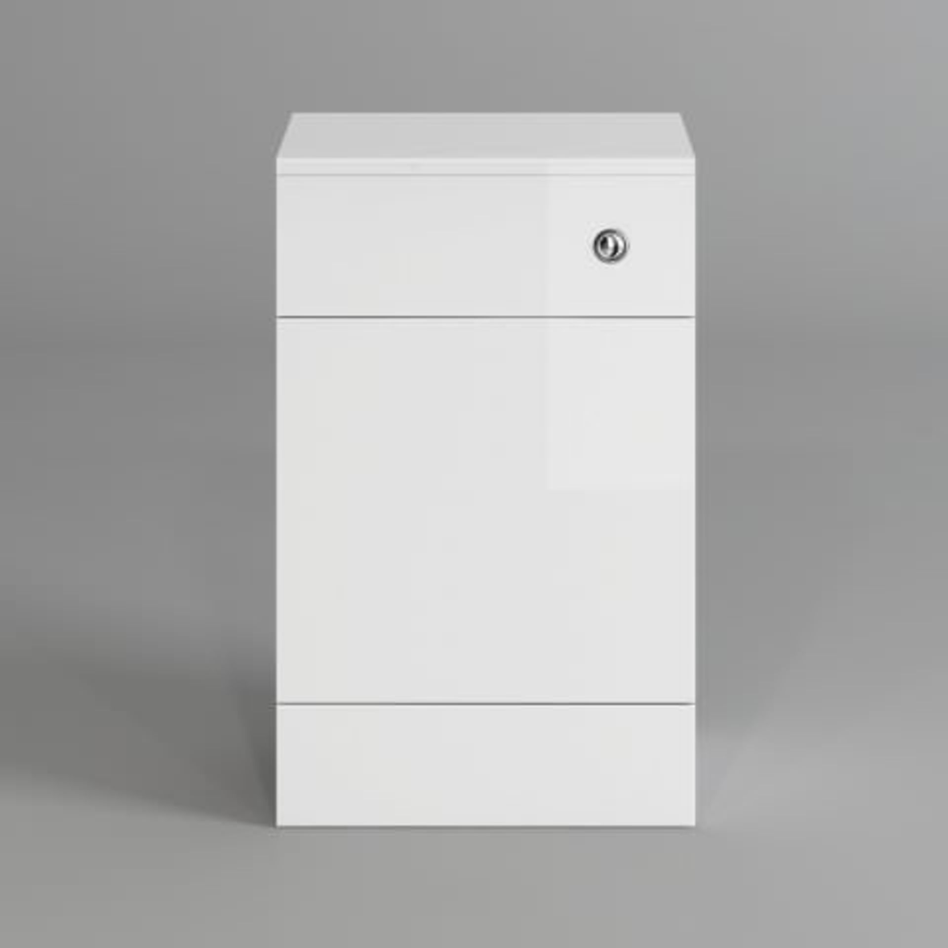 (AA18) 500mm Harper Gloss White Back To Wall Toilet Unit. RRP £174.99. This practical Harper Gloss - Image 4 of 4