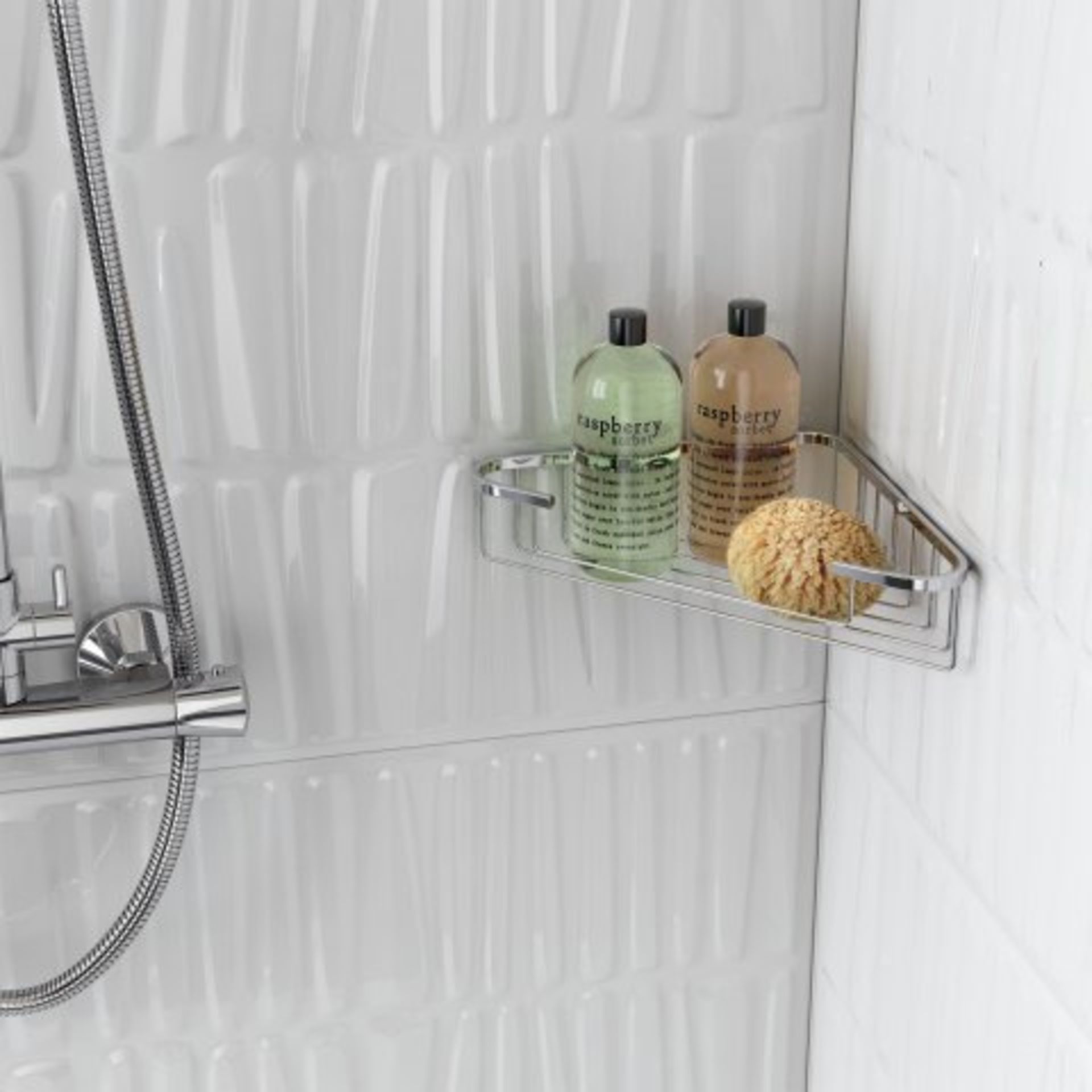 (AA39) Corner Shower Basket Make the most of space in your shower with our range of corner shower - Image 2 of 2