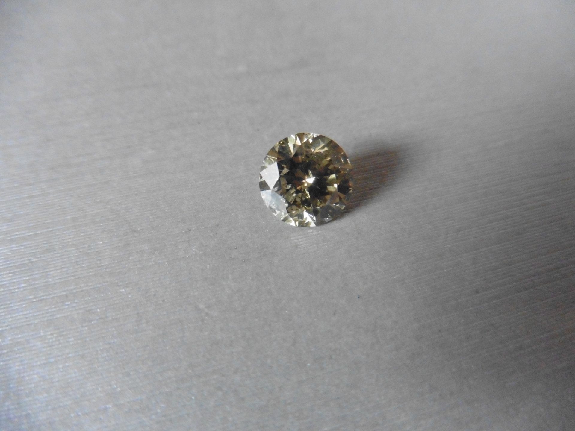 3.04ct single brilliant cut diamond. Measures 7.28 x 5.62mm. Colour – brown. - Image 5 of 5