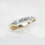 Mappin & Webb 18k Yellow Gold & Platinum 0.50ct Diamond Five Stone Ring