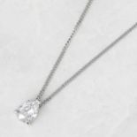 Unbranded 18k White Gold Pear Cut 1.05ct Diamond Necklace