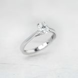 Mappin & Webb Platinum Oval Brilliant Cut 0.77ct Diamond Ring