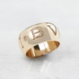 Bulgari 18k Rose Gold Monologo Ring