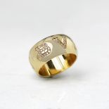 Bvlgari 18k Yellow Gold 0.50ct Diamond Monologo Ring