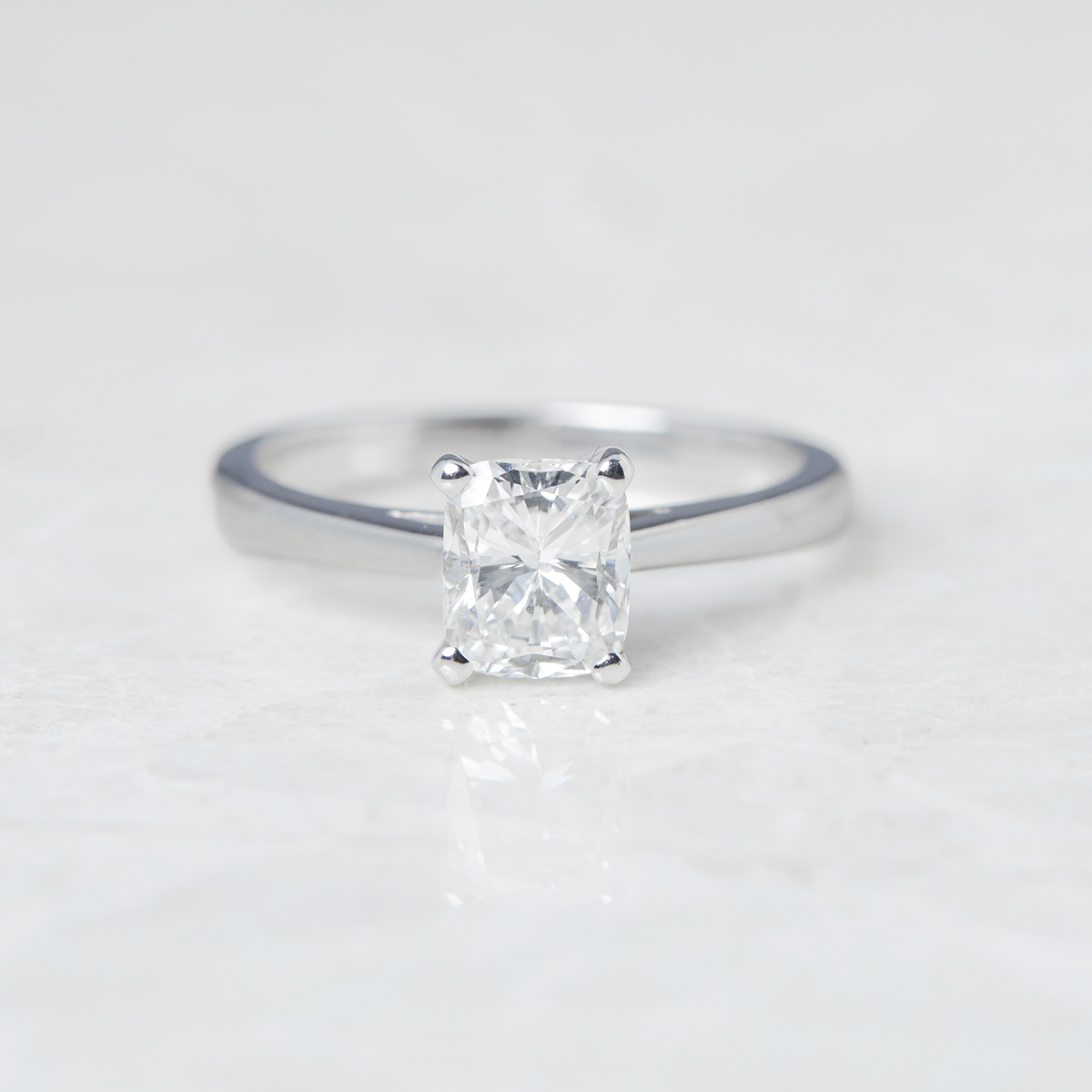 Unbranded 18k White Gold Cushion Cut 1.03ct Diamond Ring - Image 2 of 6