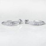 Mappin & Webb 18k White Gold 1.51ct Diamond Hoop Earrings