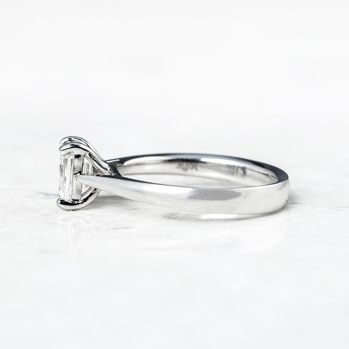 Mappin & Webb Platinum Emerald Cut 1.05ct Diamond Ring - Image 4 of 5