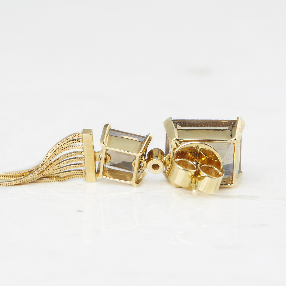 Carla Amorim 18k Yellow Gold Smoky Quartz Whisper Earrings - Image 7 of 10