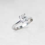 Unbranded 18k White Gold Cushion Cut 1.03ct Diamond Ring