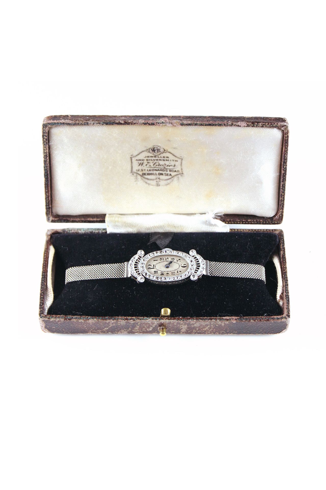 Art Deco 18ct White Gold & Diamond Ladies Cocktail Watch