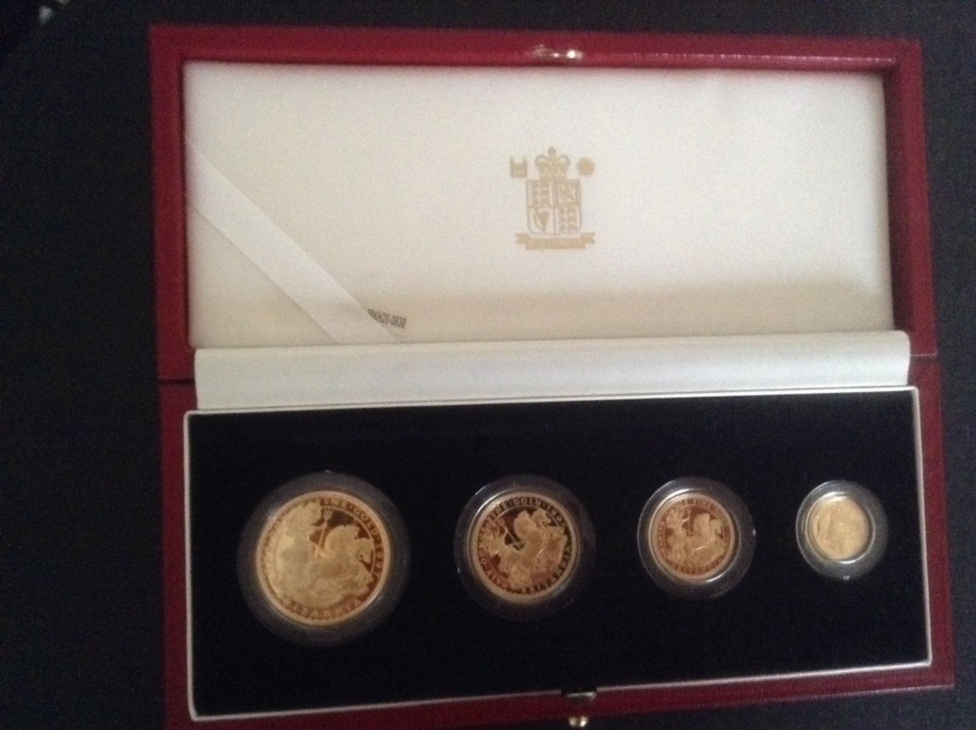 BRITANNIA 1997 GOLD 4 COIN PROOF SET - BRITANNIA COIN 10TH YEAR ANNIVERSARY