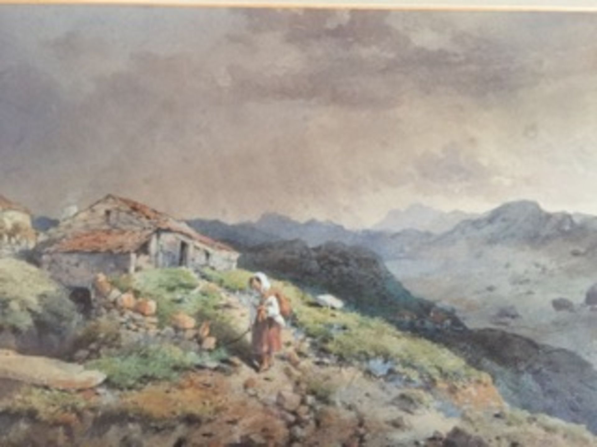 Water colour by Edwin Aaron Penley 1853-1890 - Bild 3 aus 5