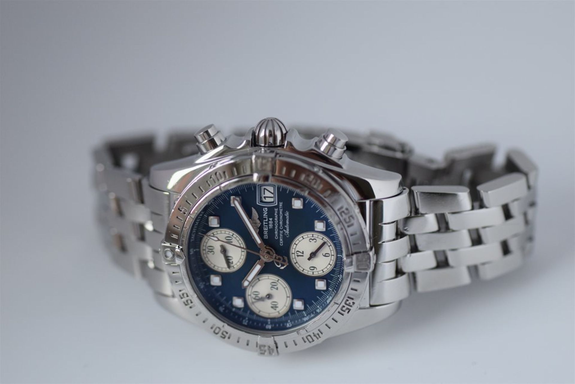 BREITLING CHRONO COCKPIT WATCH A13357 BOX PAPERS TAG - Image 8 of 11