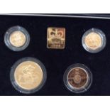 SOVEREIGN 1994 GOLD 4 COIN PROOF SET - CELEBRATING BANK OF ENGLAND TERCENTENARY