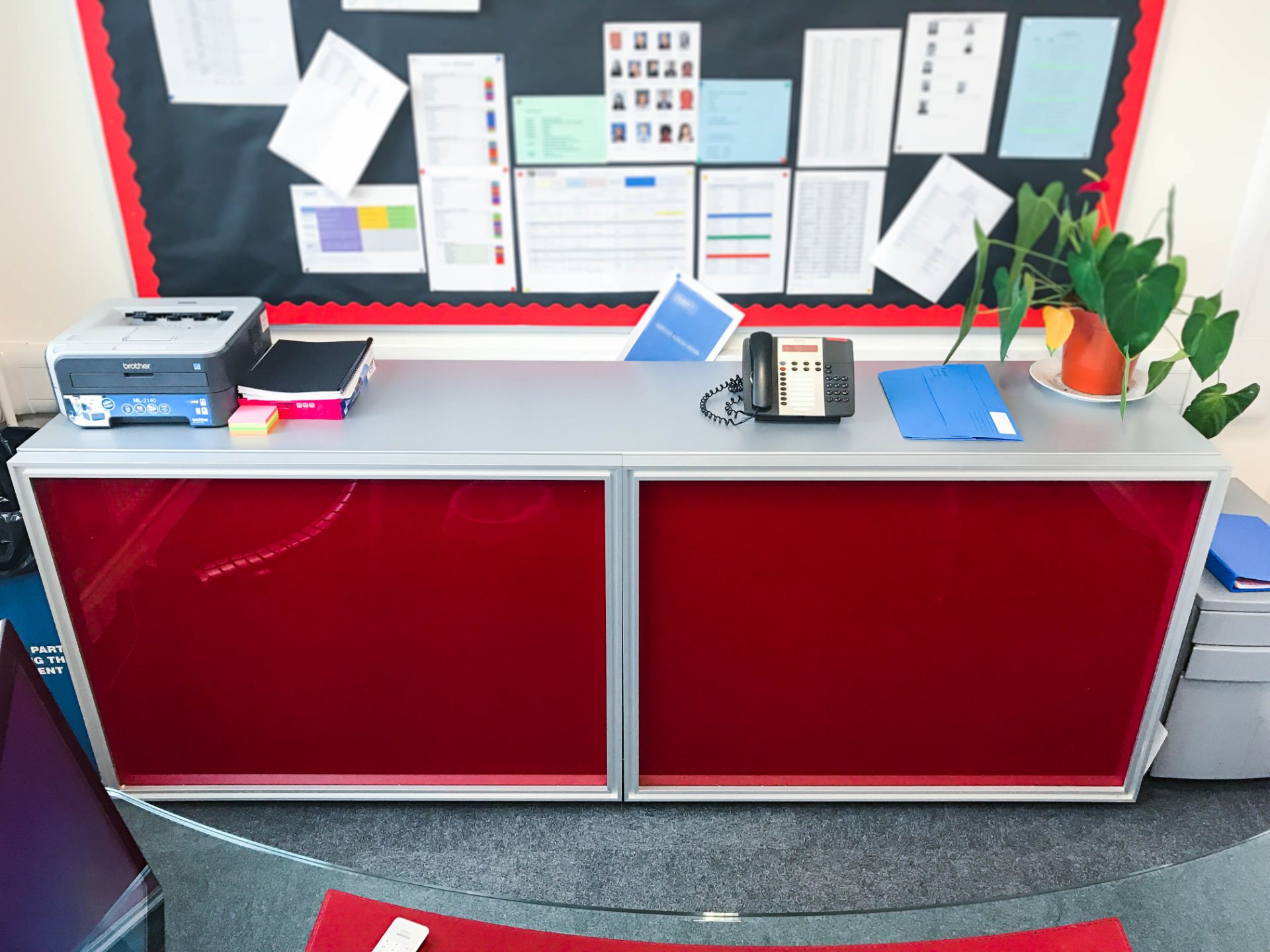 Two shelf office storage cabinet, part of the collection by the Italian Ferrari designer Pininfarina