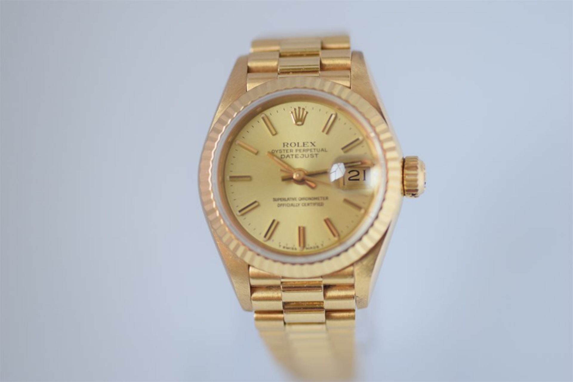 ROLEX DATEJUST 69178 LADIES 18ct GOLD PRESIDENT WATCH BOX/SERVICE CARD - Image 5 of 11