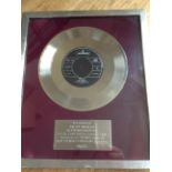 GENUINE MUSIC INDUSTRY GOLD & SILVER DISC AWARDS PRESENTED BY PHONOGRAM U.K TO DRUMMER MICKY WALLER