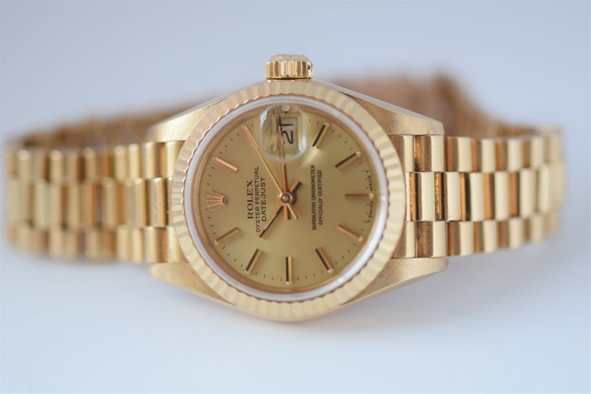 ROLEX DATEJUST 69178 LADIES 18ct GOLD PRESIDENT WATCH BOX/SERVICE CARD - Image 9 of 11