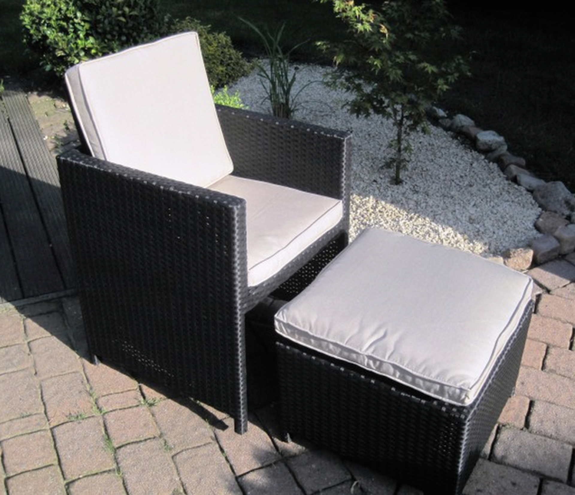 NEW Toscana Compact Patio Furniture Sets Available in a Natural or Black All Weather Rattan With a - Image 2 of 2