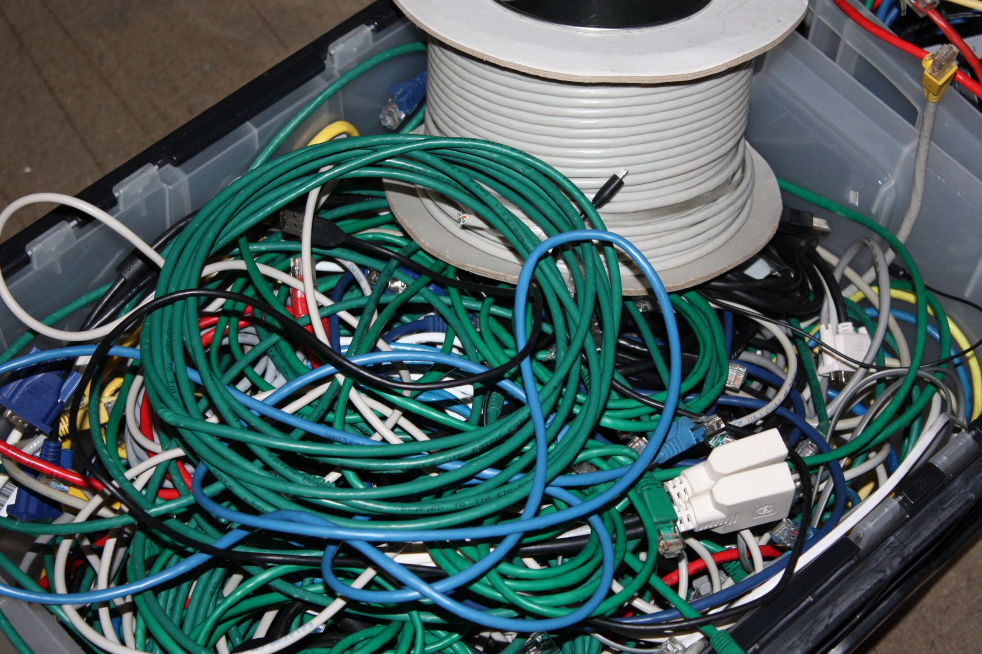 3 x large boxes of routers , net gear , cables , extension leads phone cables etc etc - Image 2 of 3