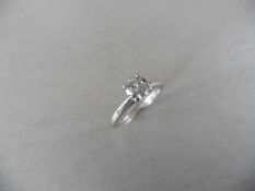 1.06ct diamond solitaire ring with a brilliant cut diamond. H/I colour and I1 clarity. Set in