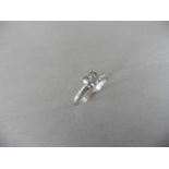 1.06ct diamond solitaire ring with a brilliant cut diamond. H/I colour and I1 clarity. Set in