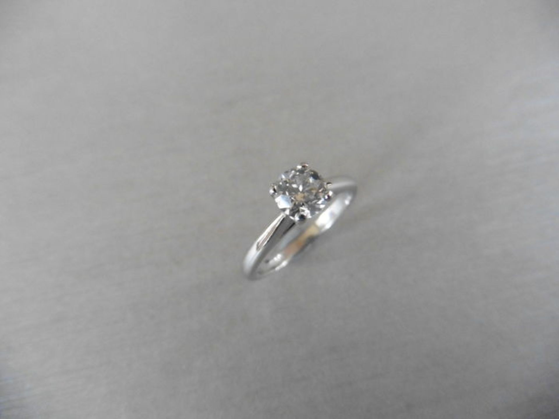 1.06ct diamond solitaire ring with a brilliant cut diamond. H/I colour and I1 clarity. Set in