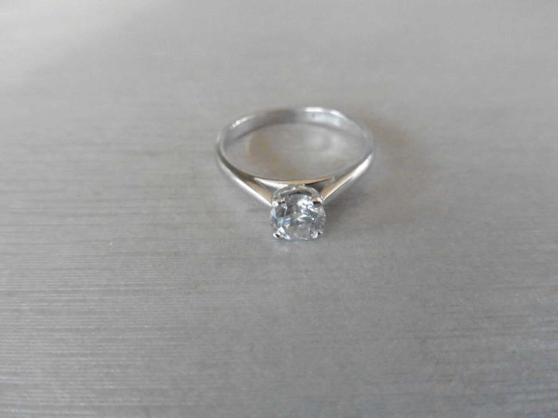 1.06ct diamond solitaire ring with a brilliant cut diamond. H/I colour and I1 clarity. Set in - Image 2 of 3