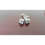 0.80ct Solitaire diamond stud earrings set with brilliant cut diamonds. I/J colour, si2 clarity