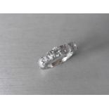 2.50ct diamond five stone ring. 5 brilliant cut diamonds, I/J colour, si2-3 clarity. 4 Claw