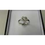 0.50ct diamond set solitaire ring. Brilliant cut diamond 0.50ct, J colour and si3 clarity. Halo