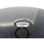 1.50ct full diamond band ring. Brilliant cut diamonds, I colour, si3 clarity. Claw setting. Size