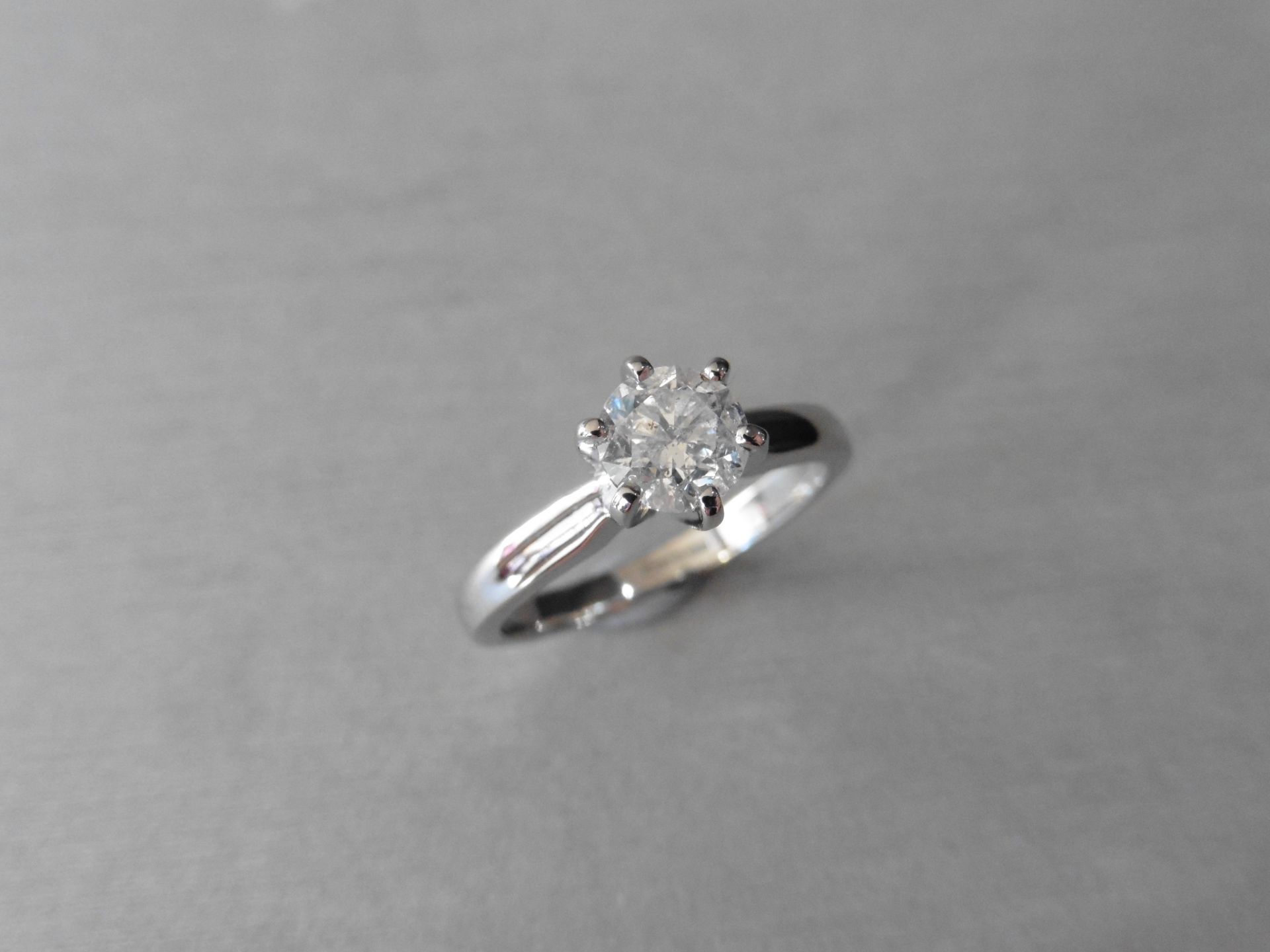 0.70ct diamond solitaire ring with a brilliant cut diamond. I colour and I1 clarity. Set in platinum