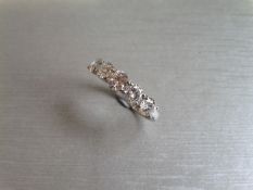 1.50ct diamond five stone ring. 5 brilliant cut diamonds, I colour, si2-3 clarity. 4 Claw setting in